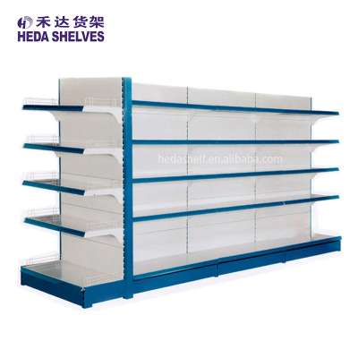 Manufacturer retail customized metal rack store wholesale strong supermarket shelf display