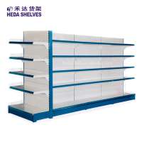 Manufacturer retail customized metal rack store wholesale strong supermarket shelf display