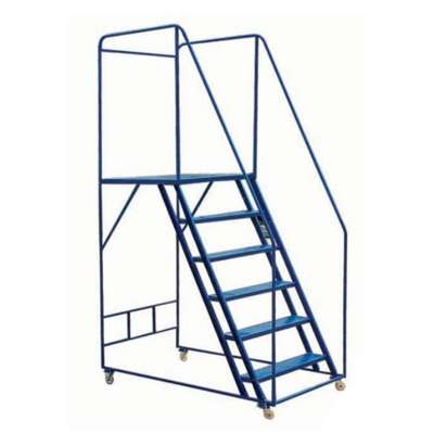 Low Cost Customized Iron Step Ladder With Wheels