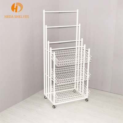 China wholesale factory movable display metal ladder shelf for supermarket