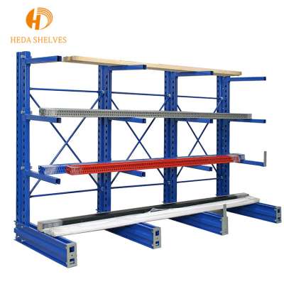 Double sided cantilever racking , powder coating heavy duty cantilever car racking