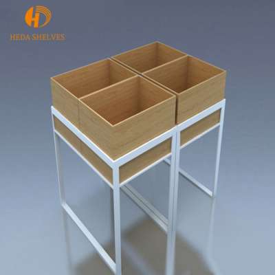 Japanese style metal wood accessories showroom toy display rack for wholesale