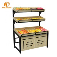 Top Class China Manufacturer 3 Tier Wood Standing Display Shelf