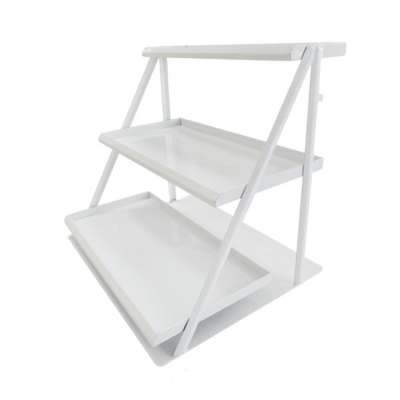 2020 Cheap price step display thick metal wood ladder shelf